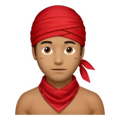 man with wearing red bandana sticker