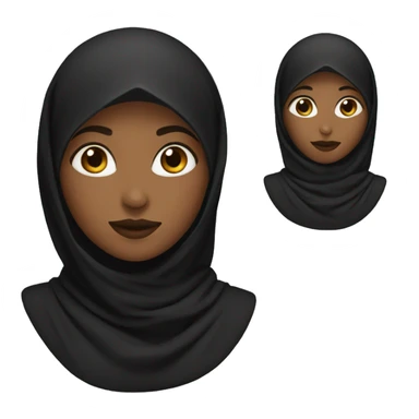 Femme noir avec hijab  sticker