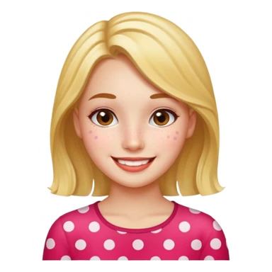 polka dots girl body sticker