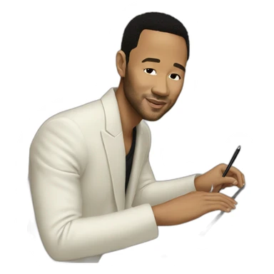 john legend writing sticker