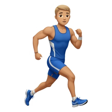 man running in sportswear sticker