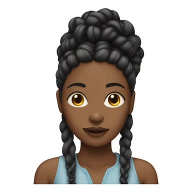 Black woman with braids sticker