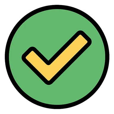 green verified check sticker