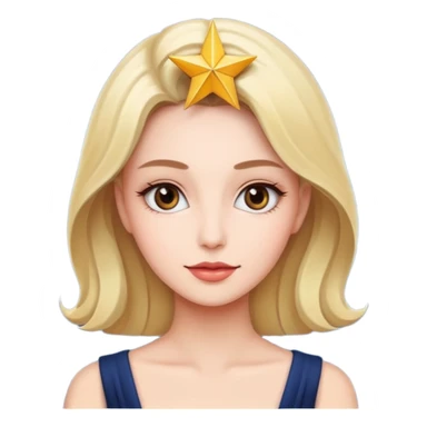 PAINTING ARTIST V.I.P WOMEN WITH A STAR IN THE BACK GROUND sticker