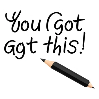 write the words "you got this" sticker