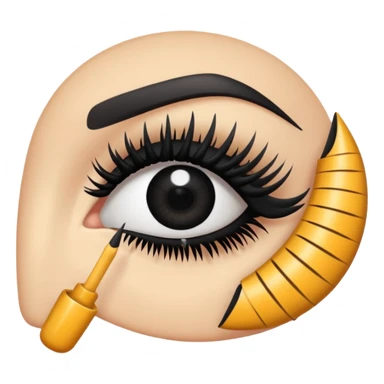 eyelashes and spoolie sticker