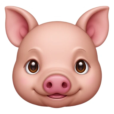 brown cute minipig sticker