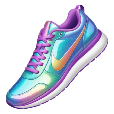 glitter running shoes sticker
