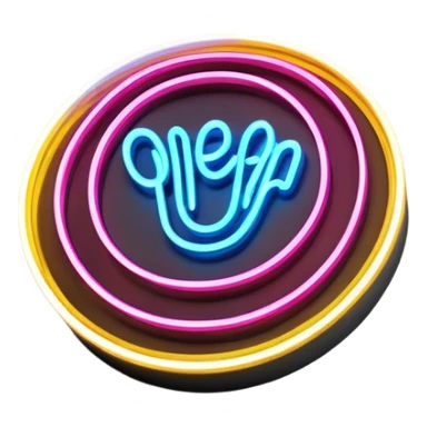 neon sign "open" sticker
