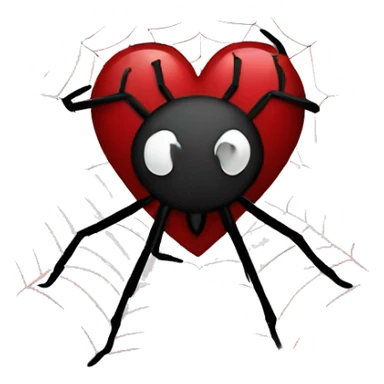 Dark red heart with spider webs around it sticker