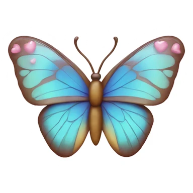 Butterfly with hearts sticker