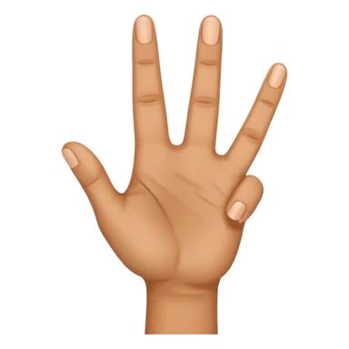 a finger holding up 3 fingers sticker