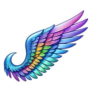 a wing with bling effect sticker