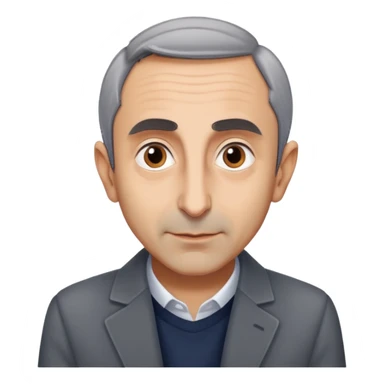 portrait of Eric Zemmour, neutral expression sticker