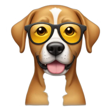 Perro con gafas de sol sticker