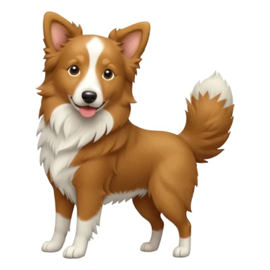 Tan Border Collie tail sticker