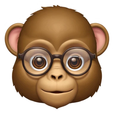 Monkey with glasses sticker