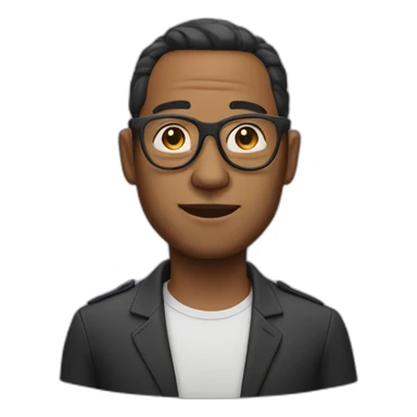 Man with tunnel earrings and glasses  sticker