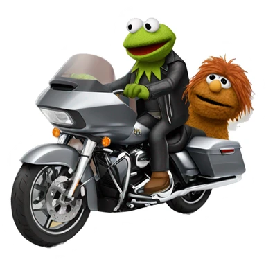 Muppet riding a road glide sticker
