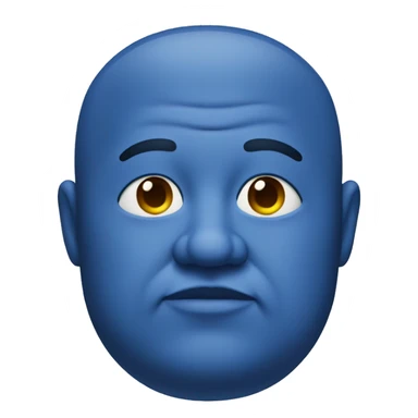 fat blue man sticker
