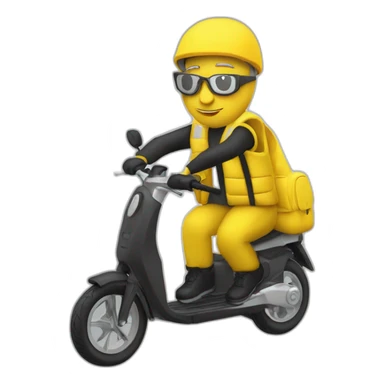 trotinette bald gilet jaune sticker