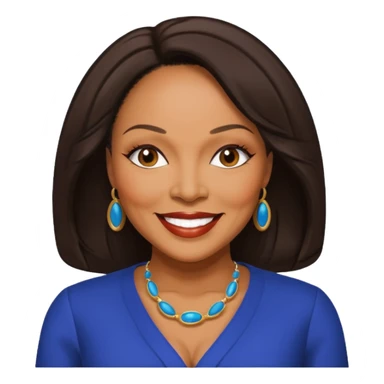 Lynn Whitfield with dark brown hair sticker