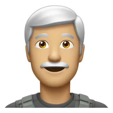 A man salutes sticker