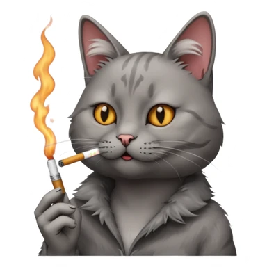 Cat smoking cigarette  sticker