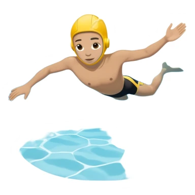 inexperienced but determined person diving into a pool of divers, with a pool named confidence... glowing body  sticker