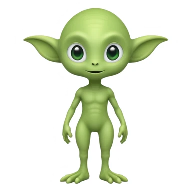 full body cute humanoid peacefull alien furry with 2 legs and eye stalks stands upright and looks intelligent ...wears clothing sticker