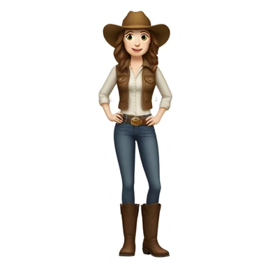 Pale woman, country boots, with brown hair and holding tequila  sticker
