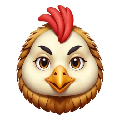 Woman turns into a chicken sticker