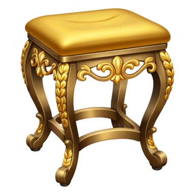 a golden stool sticker