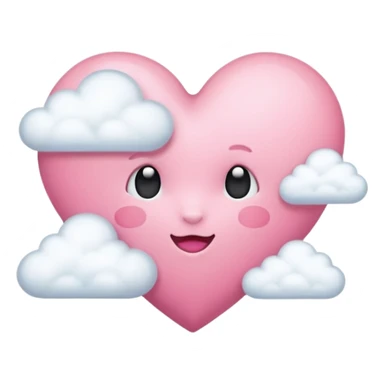 pink heart + cloud emoji sticker
