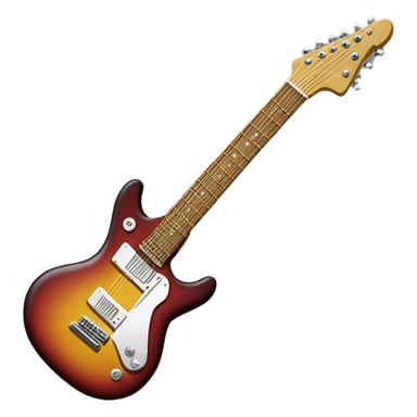 Anthropomorphized Guitar:
A sleek electric guitar with a vibrant face on its body, strings forming a mouth that seems to sing. Its fretboard arches back like a neck, and it strums with a lively, rock-star attitude. sticker