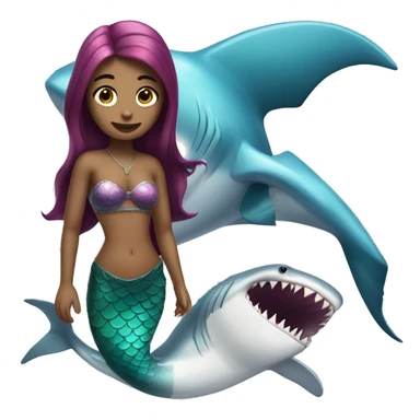 Mermaid that looks like a shark sticker