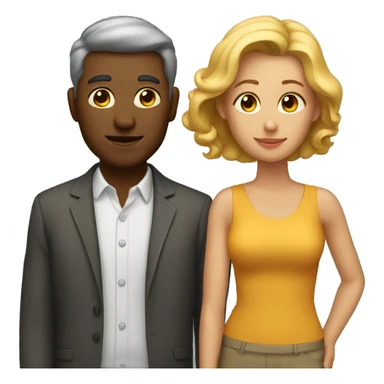 man behind woman  sticker