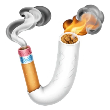 Cigarette smoking sticker