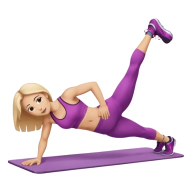 girl working out abs workout plank  sticker
