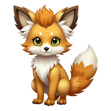 Cool cute Kawaii edgy fantasy shiny animal  fursona Fionbri vernid by griffsnuff & LiLaiRa & Falvie full body sticker