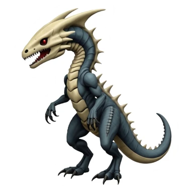 Marowak-Salandit-Xenomorph-hybrid-fantasy-creature (full body) sticker