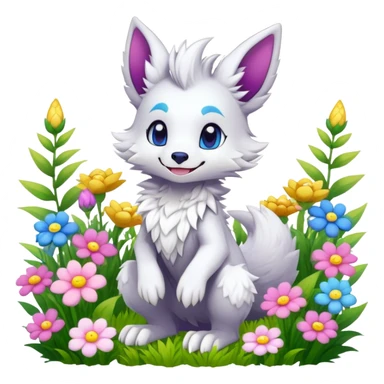  Colorful Kawaii Sergal FurSona Fakemon Full Body sticker