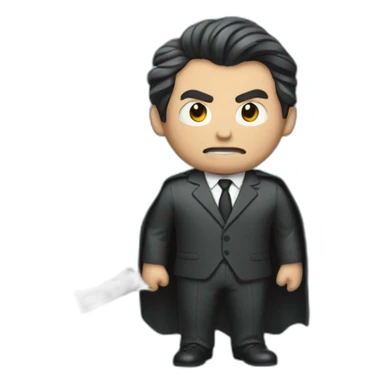 bruce Wayne with a rain of dollar bill sticker