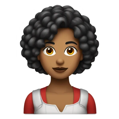 chica negra y chica blanca con un mechon rojo sticker