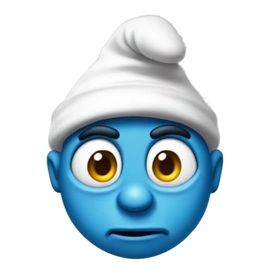 Smurf looking dumb sticker