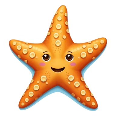 draw a starfish, sad and cheerful,  sticker