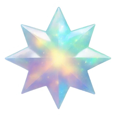 opal 4 point star sticker