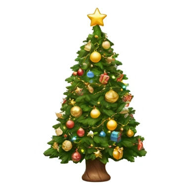 Christmqs tree whit expensive and a lot of decor  sticker