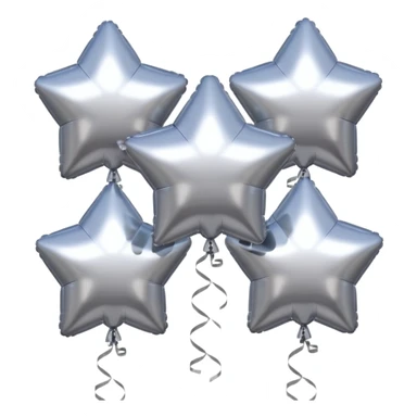 Silver Star balloons sticker