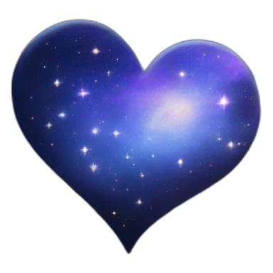 Galaxy,stars,heart sticker
